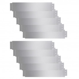 Set gard de gazon, 10 buc, oțel galvanizat, 100 x 20 cm - Img 2