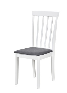 Set masa living rotunda Montreal, lemn masiv, MDF, 90x73.8 cm si 4 Houston, stofa,100 kg, 94x49x40 cm, alb gri - Img 3