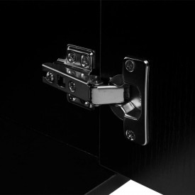 Set mobilier baie format din 9 piese cu chiuvete incluse, Negru - Img 7