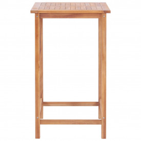 Set mobilier bar, 3 piese, lemn masiv de tec - Img 5