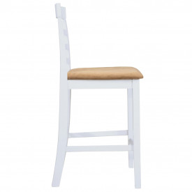 Set mobilier de bar din lemn, masă și 4 scaune, alb - Img 5