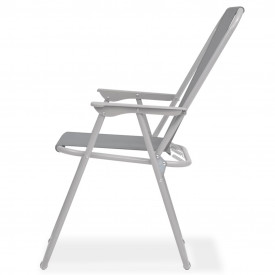 Set mobilier de exterior, 6 piese, gri, oțel și textilenă - Img 8