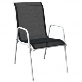 Set mobilier de exterior 9 piese, negru - Img 4