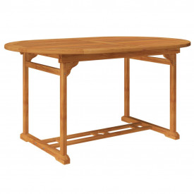 Set mobilier de exterior cu masă extensibilă, 7 piese, lemn - Img 6