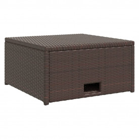 Set mobilier de grădină, 12 piese, poliratan, maro - Img 10