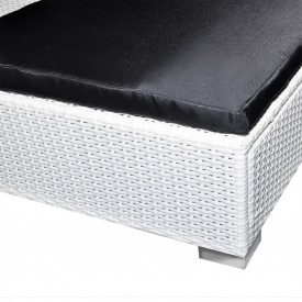 Set mobilier de grădină din poliratan 24 piese Alb - Img 4