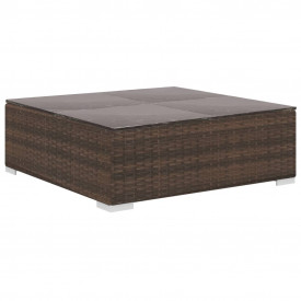 Set mobilier grădină din poliratan 35 buc. Maro - Img 6