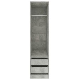 Șifonier cu sertare, gri beton, 50 x 50 x 200 cm, PAL - Img 2