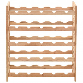 Stativ vinuri pentru 25 de sticle 63x25x73cm lemn masiv nuc - Img 3