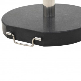 Suport umbrelă de soare, granit 30 kg, rotund, negru - Img 4