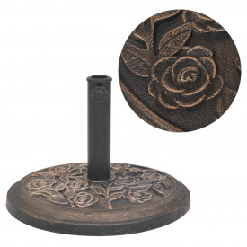 Suport umbrelă de soare, rășină, rotund, bronz, 9 kg
