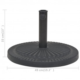 Suport umbrelă de soare, rășină, rotund, negru, 14 kg - Img 7