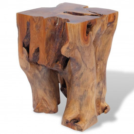 Taburet din lemn de tec solid 30 x 30 x 40 cm - Img 3