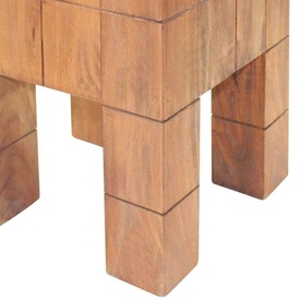 Taburet din lemn masiv reciclat, 28 x 28 x 40 cm - Img 3