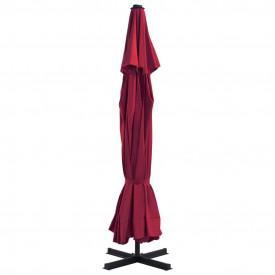 Umbrelă de exterior cu bază portabilă, roșu - Img 3