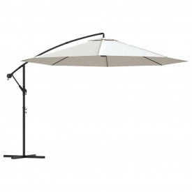 Umbrelă de soare, 3,5 m, alb nisip - Img 2