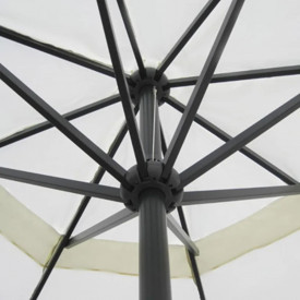 Umbrelă din aluminiu cu bază portabilă, alb - Img 4