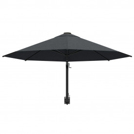 Umbrelă soare, montaj pe perete, stâlp metal, 300 cm, antracit - Img 4
