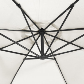 Umbrelă soare suspendată, iluminare LED, stâlp metalic 300 cm - Img 9