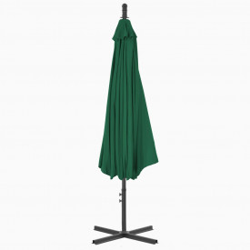Umbrelă suspendată cu stâlp din oțel, verde, 300 cm - Img 4