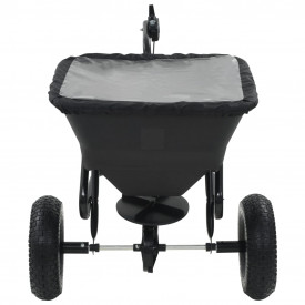 Utilaj de împrăștiat sare, PVC și oțel, 125x74x79 cm, 45 L - Img 2