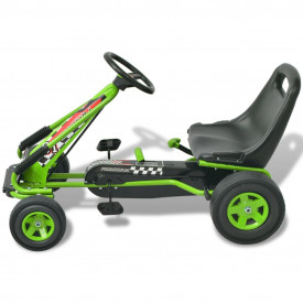 vidaX Kart cu pedale cu șezut reglabil verde - Img 2