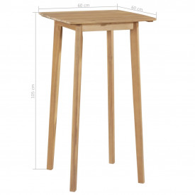 vidaXL 5 piese Set mobilier bar exterior, poliratan, lemn masiv acacia - Img 6
