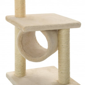 vidaXL Ansamblu pentru pisici, stâlpi cu funie de sisal, 65 cm, bej - Img 5