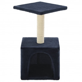 vidaXL Ansamblu pisici, stâlpi din funie sisal, 55 cm, albastru închis - Img 3
