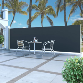vidaXL Copertină laterală retractabilă, negru, 160 x 500 cm - Img 1