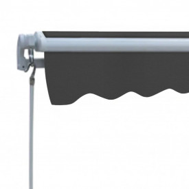 vidaXL Copertină reglabilă cu acționare manuală, 300 cm, antracit - Img 4