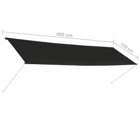vidaXL Copertină retractabilă, antracit, 400 x 150 cm - Img 8