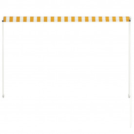 vidaXL Copertină retractabilă, galben și alb, 200 x 150 cm - Img 5