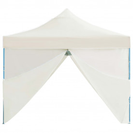 vidaXL Cort de petrecere pliabil cu 8 pereți laterali, crem, 3 x 9 m - Img 6
