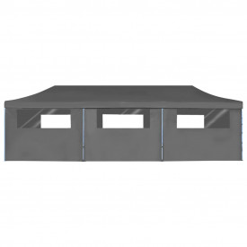 vidaXL Cort petrecere pliabil cu 8 pereți laterali, antracit, 3 x 9 m - Img 3