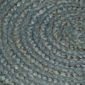 vidaXL Covor manual, verde măsliniu, 120 cm, iută, rotund - Img 4