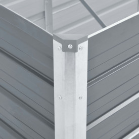 vidaXL Jardinieră de grădină, oțel galvanizat, 160 x 40 x 45 cm, gri - Img 6