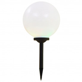 vidaXL Lămpi solare de exterior cu LED, 2 buc, 30 cm, RGB, sferic - Img 2