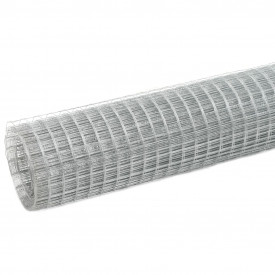 vidaXL Plasă de sârmă, argintiu, 25 x 1,5 m, oțel galvanizat, pătrat - Img 2