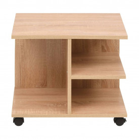 vidaXL Raft cu rotile din PAL, 50 x 35 x 42 cm, stejar - Img 2