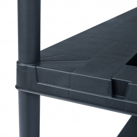 vidaXL Raft de depozitare, negru, 90 x 40 x 138 cm, plastic, 220 kg - Img 4