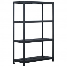 vidaXL Rafturi de depozitare 2 buc. negru 90x40x138 cm plastic 220 kg - Img 2