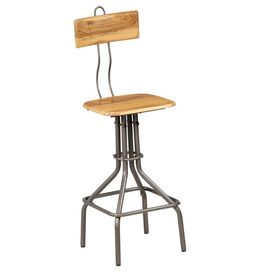 vidaXL Scaune de bar, 2 buc., 41x51x102cm, lemn masiv de tec reciclat - Img 2