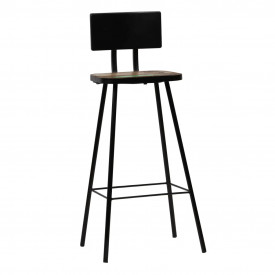 vidaXL Scaune de bar, 2 buc., lemn masiv reciclat, multicolor - Img 10