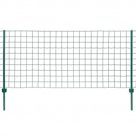 vidaXL Set de gard Euro, 20 x 0,8 m, oțel, verde - Img 2