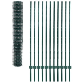vidaXL Set de gard Euro, 20 x 1,5 m, oțel, verde - Img 3