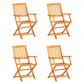 vidaXL Set mobilier de exterior, 5 piese, lemn masiv de acacia - Img 2