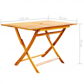 vidaXL Set mobilier de exterior, 5 piese, lemn masiv de acacia - Img 8