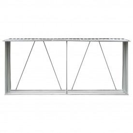 vidaXL Șopron depozitare lemne, oțel galvanizat, 330x84x152 cm, gri - Img 3