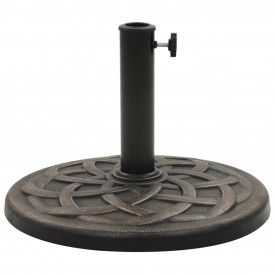 vidaXL Suport umbrelă de soare, bronz, 19 kg, polirășină, rotund - Img 2